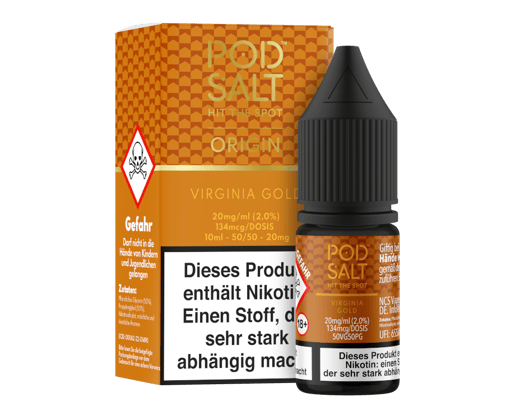 Pod Salt Origin - Virginia Gold - Nikotinsalz Liquid 20 mg/ml