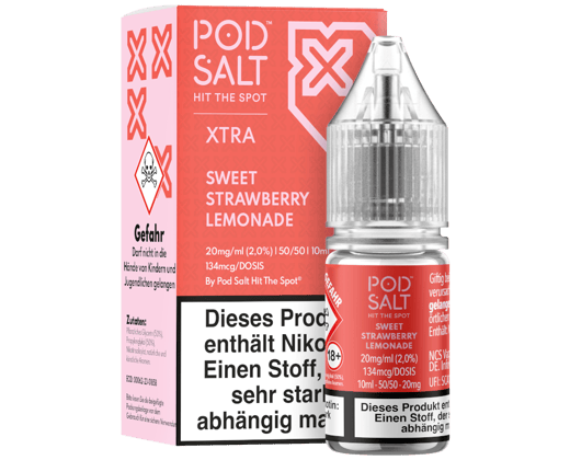 Pod Salt X - Sweet Strawberry Lemonade - Nikotinsalz Liquid 20 mg/ml