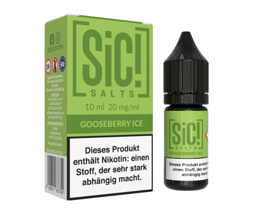 SiC! Salts - Gooseberry Ice - Nikotinsalz Liquid 20 mg/ml