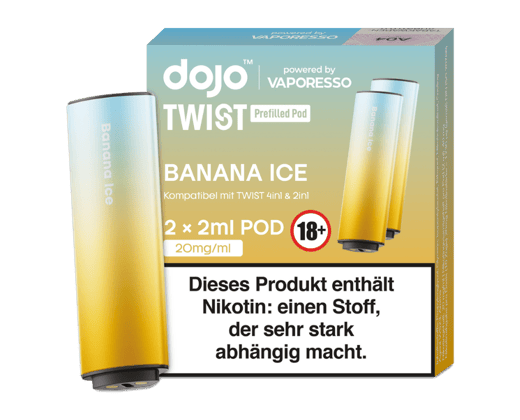 Vaporesso - Dojo - Twist Pod Banana Ice 20 mg/ml (2 Stück pro Packung)