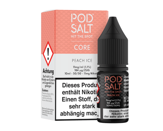 Pod Salt Core - Peach Ice - Nikotinsalz Liquid 11 mg/ml
