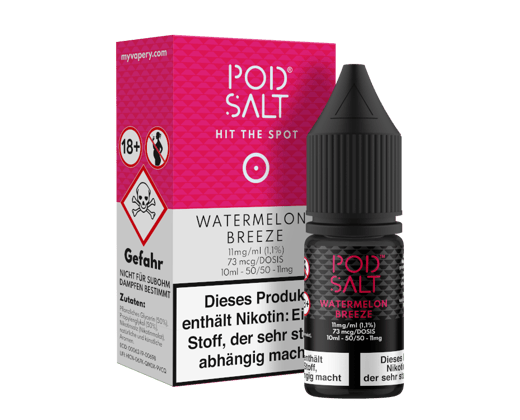 Pod Salt - Watermelon Breeze - Nikotinsalz Liquid 11 mg/ml