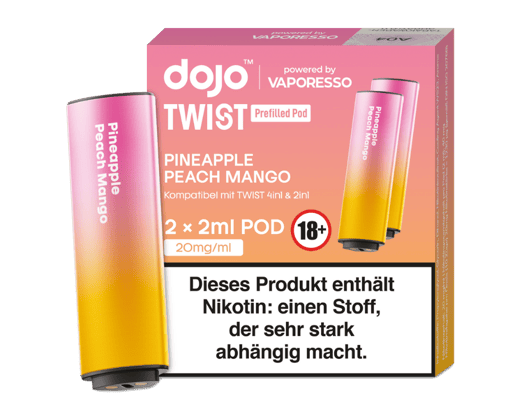 Vaporesso - Dojo - Twist Pod Pineapple Peach Mango 20 mg/ml (2 Stück pro Packung)
