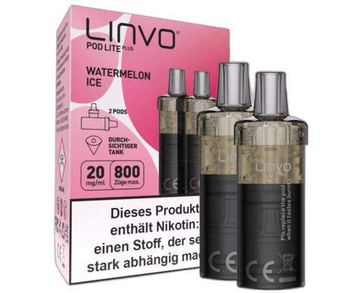 Linvo - Pod Lite Plus Cartridge Watermelon Ice 20 mg/ml (2 Stück pro Packung)