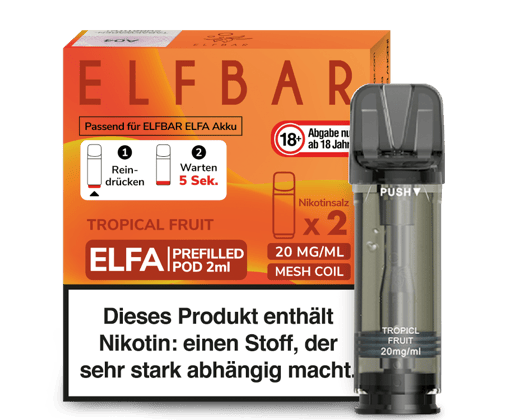 Elfbar - Elfa Pod Tropical Fruit 20 mg/ml (2 Stück pro Packung)