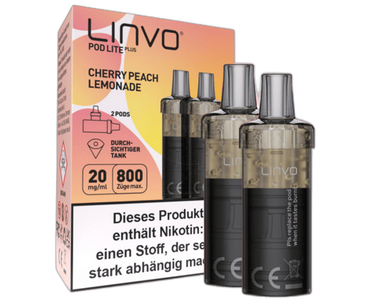Linvo - Pod Lite Plus Cartridge Cherry Peach Lemonade 20 mg/ml (2 Stück pro Packung)