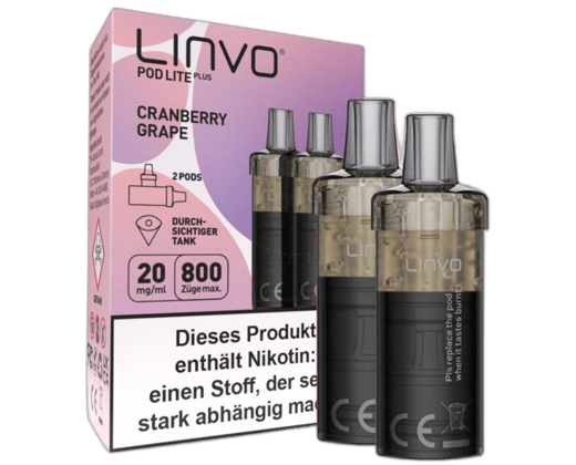 Linvo - Pod Lite Plus Cartridge Cranberry Grape 20 mg/ml (2 Stück pro Packung)