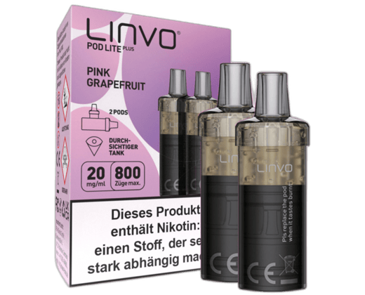 Linvo - Pod Lite Plus Cartridge Pink Grapefruit 20 mg/ml (2 Stück pro Packung)