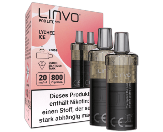 Linvo - Pod Lite Plus Cartridge Lychee Ice 20 mg/ml (2 Stück pro Packung)