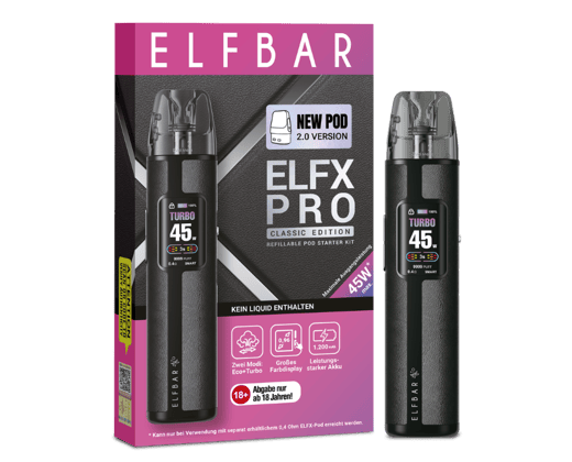 Elfbar - Elfx Pro Classic Edition E-Zigaretten Set Black