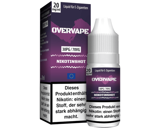 Overvape - 10 ml Nikotin Shot 30PG/70VG 20 mg/ml