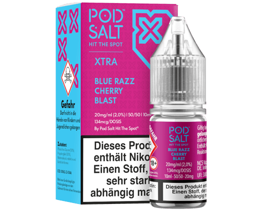 Pod Salt X - Blue Razz Cherry Blast - Nikotinsalz Liquid 20 mg/ml