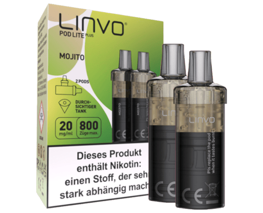 Linvo - Pod Lite Plus Cartridge Mojito 20 mg/ml (2 Stück pro Packung)
