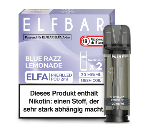 Elfbar - Elfa Pod Blue Razz Lemonade 20 mg/ml (2 Stück pro Packung)