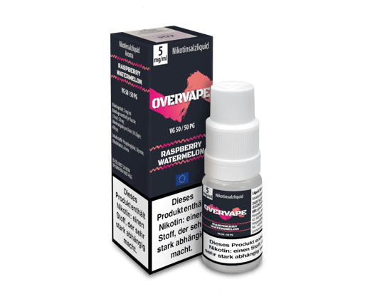 Overvape - Raspberry Watermelon - Nikotinsalz Liquid 5 mg/ml