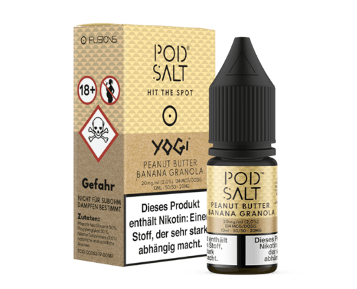 Pod Salt Fusion - Peanut Butter Banana Granola - Nikotinsalz Liquid 20 mg/ml