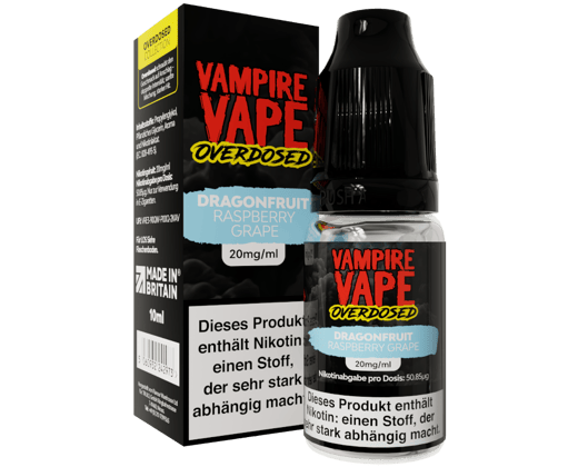 Vampire Vape - Overdosed - Dragonfruit Raspberry Grape - Nikotinsalz Liquid 20 mg/ml