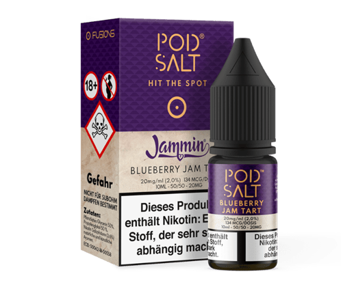 Pod Salt Fusion - Blueberry Jam Tart - Nikotinsalz Liquid 20 mg/ml