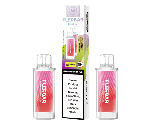 Flerbar - POD Strawberry Ice 20 mg/ml (2 Stück pro Packung)