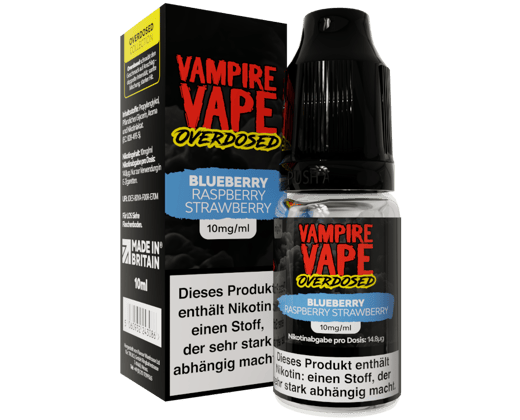 Vampire Vape - Overdosed - Blueberry Raspberry Strawberry - Nikotinsalz Liquid 10 mg/ml