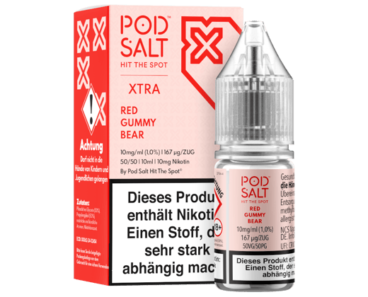 Pod Salt X - Red Gummy Bear - Nikotinsalz Liquid 10 mg/ml