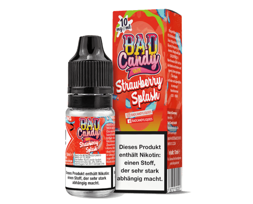Bad Candy Liquids - Strawberry Splash - Nikotinsalz Liquid 10 mg/ml