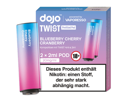 Vaporesso - Dojo - Twist Pod Blueberry Cherry Cranberry 20 mg/ml (2 Stück pro Packung)