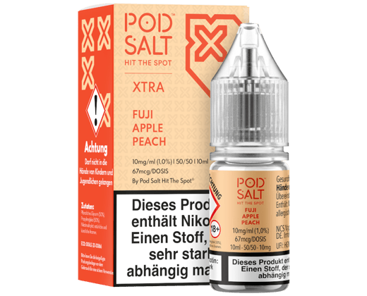 Pod Salt X - Fuji Apple Peach - Nikotinsalz Liquid 10 mg/ml