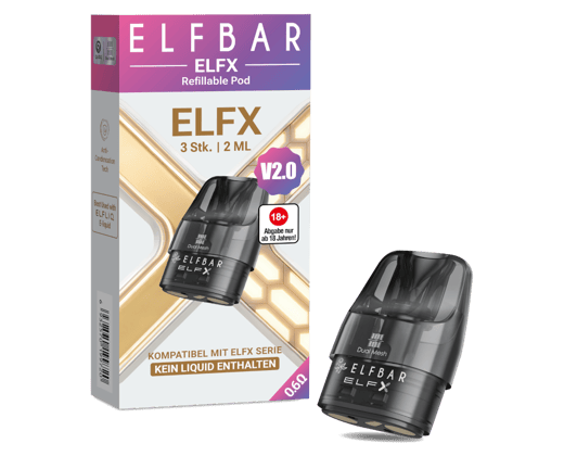Elfbar - Elfx Pod V2.0 0,6 Ohm 2 ml (3 Stück pro Packung)