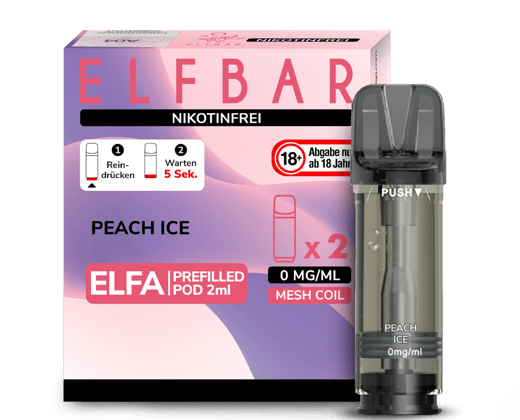 Elfbar - Elfa Pod Peach Ice 0 mg/ml (2 Stück pro Packung)