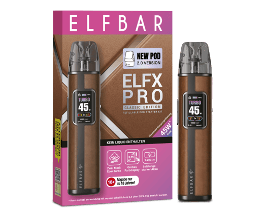 Elfbar - Elfx Pro Classic Edition E-Zigaretten Set Cowboy Brown