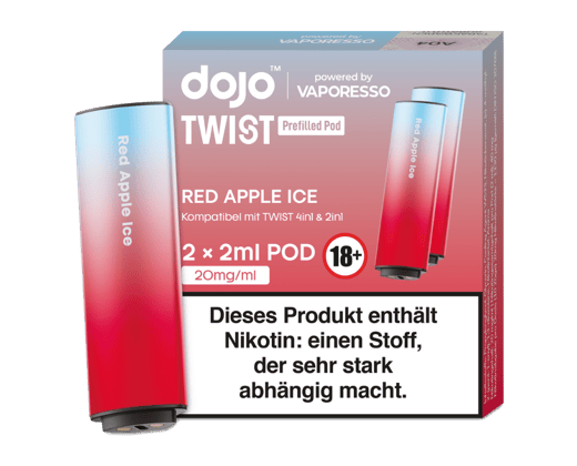 Vaporesso - Dojo - Twist Pod Red Apple Ice 20 mg/ml (2 Stück pro Packung)