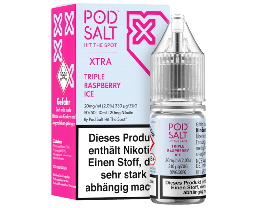 Pod Salt X - Triple Raspberry Ice - Nikotinsalz Liquid 20 mg/ml