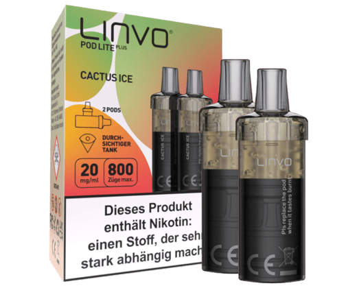 Linvo - Pod Lite Plus Cartridge Cactus Ice 20 mg/ml (2 Stück pro Packung)