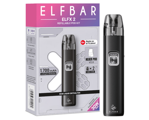 Elfbar - Elfx 2 E-Zigaretten Set Matte Black