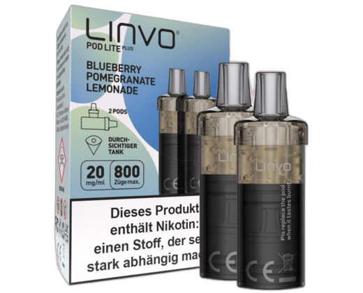 Linvo - Pod Lite Plus Cartridge Blueberry Pomegranate Lemonade 20 mg/ml (2 Stück pro Packung)