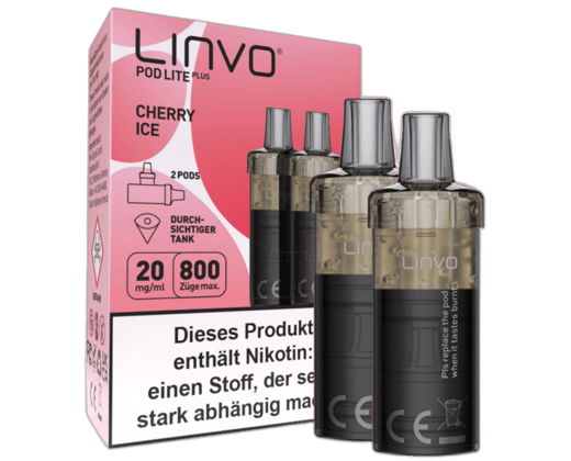 Linvo - Pod Lite Plus Cartridge Cherry Ice 20 mg/ml (2 Stück pro Packung)