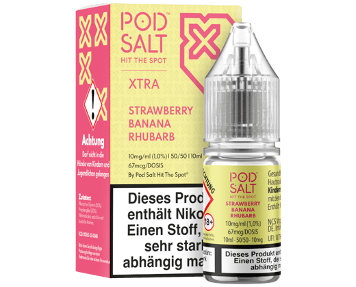 Pod Salt X - Strawberry Banana Rhubarb - Nikotinsalz Liquid 10 mg/ml