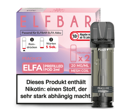 Elfbar - Elfa Pod Peach Ice 20 mg/ml (2 Stück pro Packung)