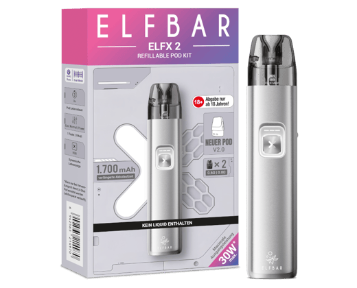 Elfbar - Elfx 2 E-Zigaretten Set Titanium Silver