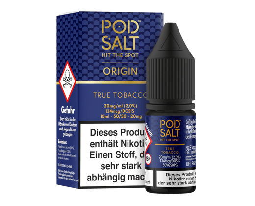 Pod Salt Origin - True Tobacco - Nikotinsalz Liquid 20 mg/ml