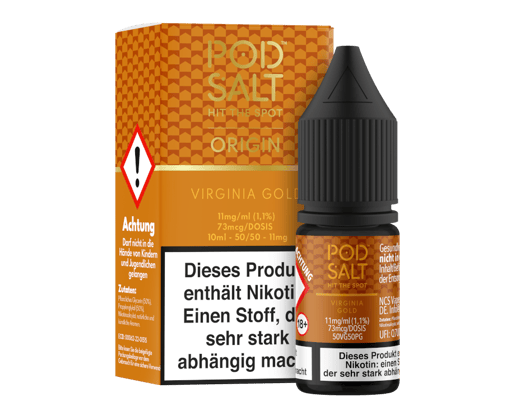 Pod Salt Origin - Virginia Gold - Nikotinsalz Liquid 11 mg/ml