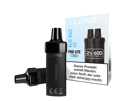 Linvo - Pod Lite Cartridge Blue Razz Ice 20 mg/ml (2 Stück pro Packung)