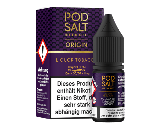 Pod Salt Origin - Liquor Tobacco - Nikotinsalz Liquid 11 mg/ml