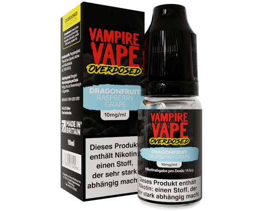 Vampire Vape - Overdosed - Dragonfruit Raspberry Grape - Nikotinsalz Liquid 10 mg/ml