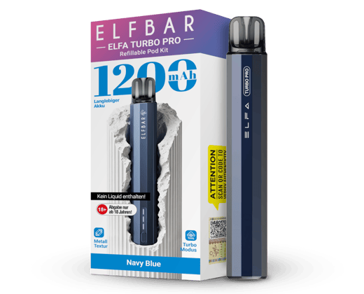 Elfbar - Elfa Turbo Pro E-Zigaretten Set Navy Blue