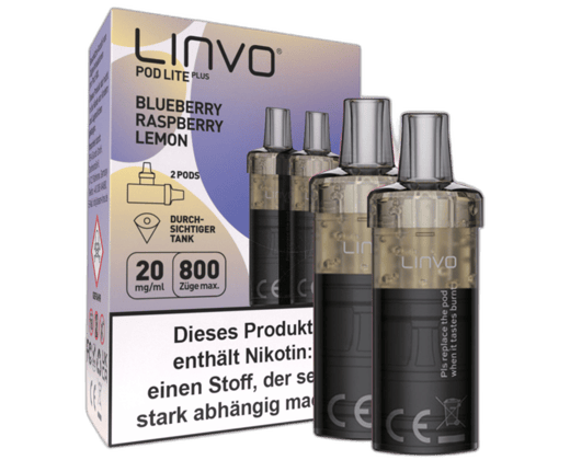 Linvo - Pod Lite Plus Cartridge Blueberry Raspberry Lemon 20 mg/ml (2 Stück pro Packung)
