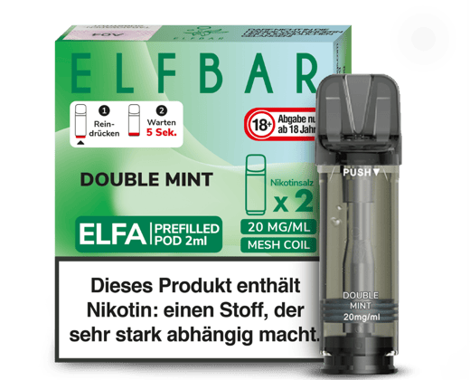 Elfbar - Elfa Pod Double Mint 20 mg/ml (2 Stück pro Packung)
