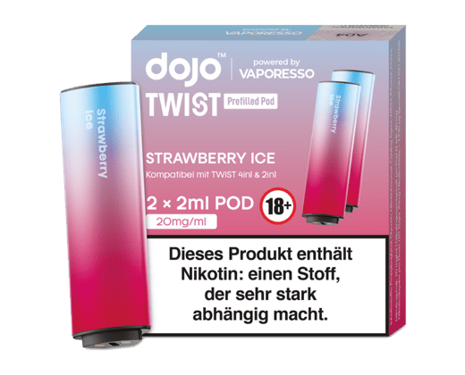 Vaporesso - Dojo - Twist Pod Strawberry Ice 20 mg/ml (2 Stück pro Packung)