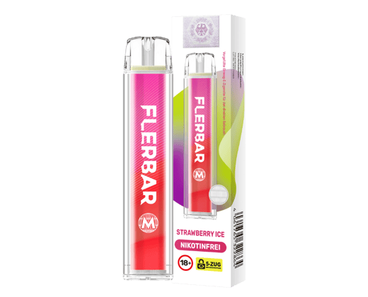 Flerbar - M Einweg E-Zigarette - Strawberry Ice 0 mg/ml